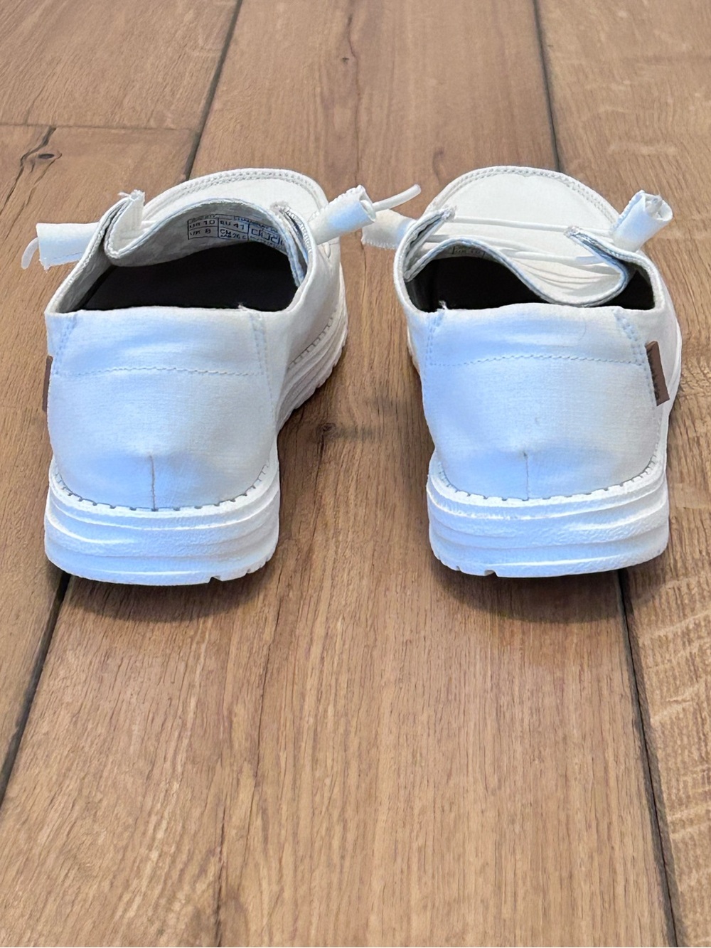 Hey Dudes Wendy Chambray White Canvas Slip-On Shoes Women’s Sz 10 - Picture 9 of 12